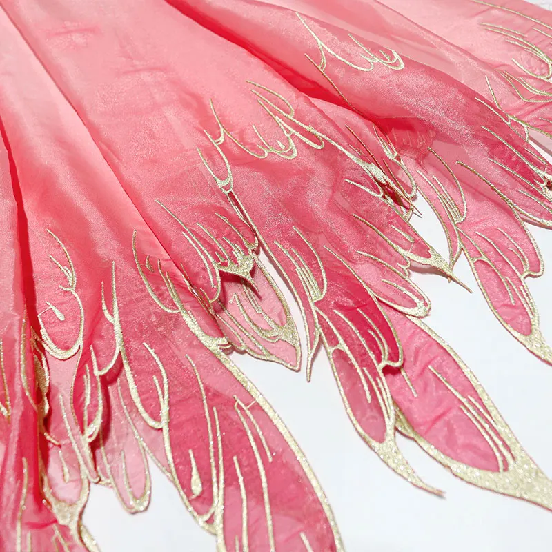Embroidery Gradient - Tissu brodé lourd dégradé Hanfu, jupe