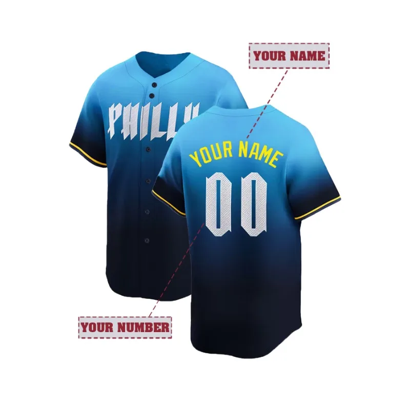 Embroidery Jersey - Maillot de Baseball brodé pour hommes,