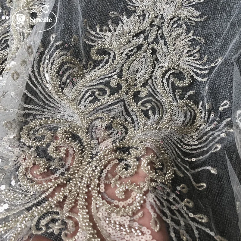 Embroidery Design 3D - 3 Design argent chiffré perlé broderie