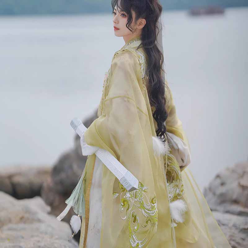 Embroidery Gradient - Tenue Hanfu de l'épée-femme Wuxia pour