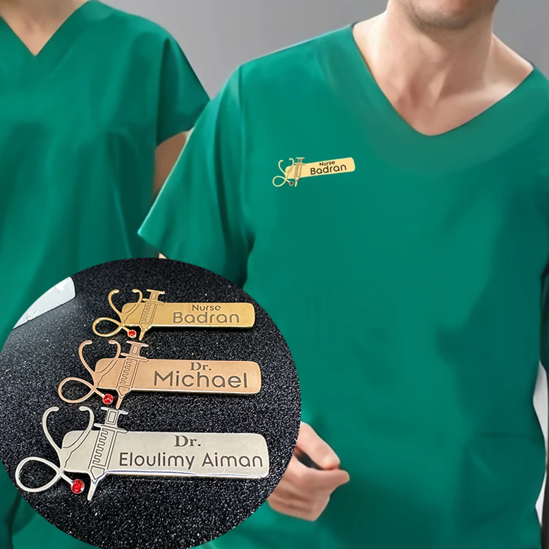Embroidery Name - WLP-Broche professionnelle en acier inoxydable pour