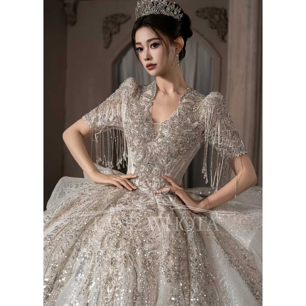 Embroidery Organza - Robe de mariée de luxe à