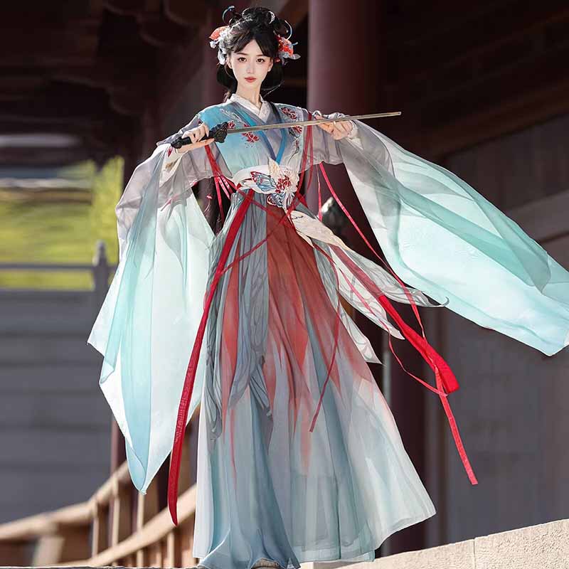 Embroidery Gradient - Costume de cosplay pour femme, style