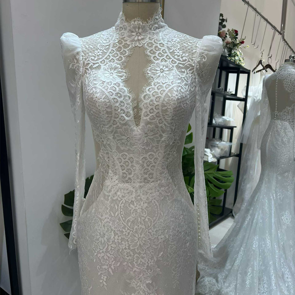 Robe de mariée sirène brodée à - Embroidery Organza avis et prix