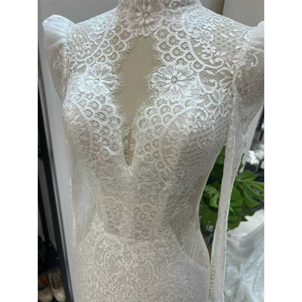Robe de mariée sirène brodée à - Embroidery Organza avis et prix