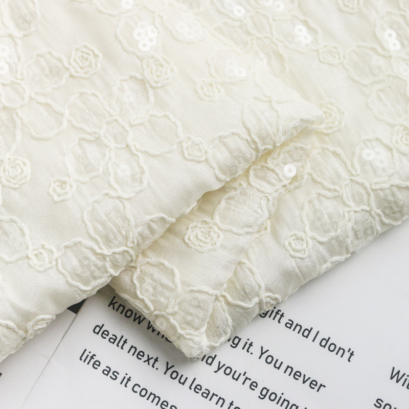 Nouveau tissu jacquard floral  - Embroidery Design 3D avis et prix