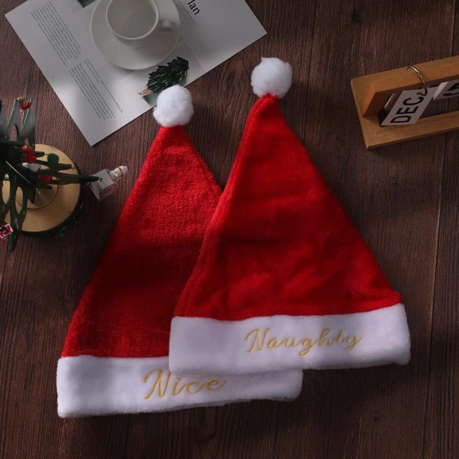 Chapeaux de Père Noël brodés p - Embroidery Name avis et prix