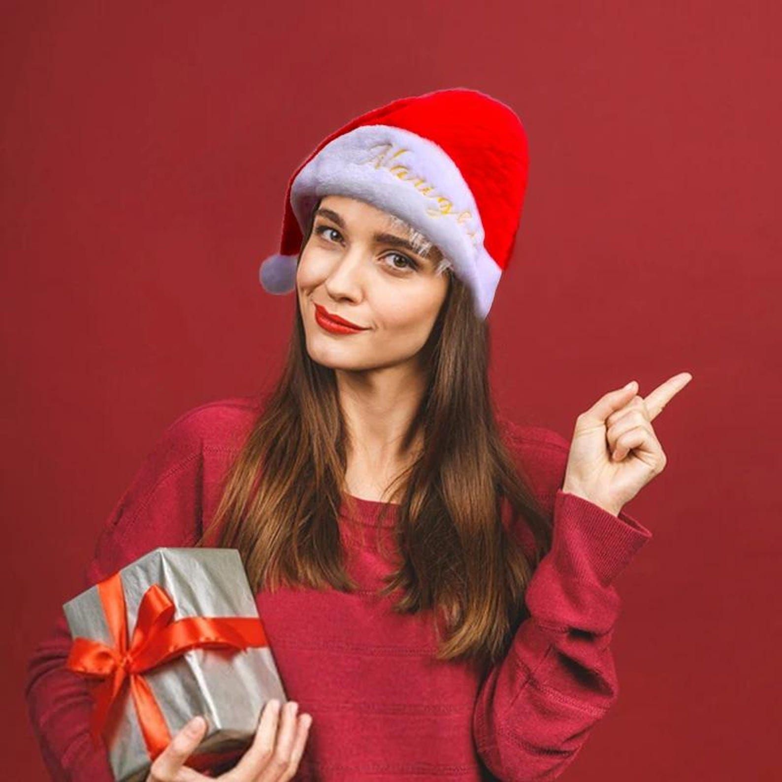 Chapeaux de Père Noël brodés p - Embroidery Name avis et prix