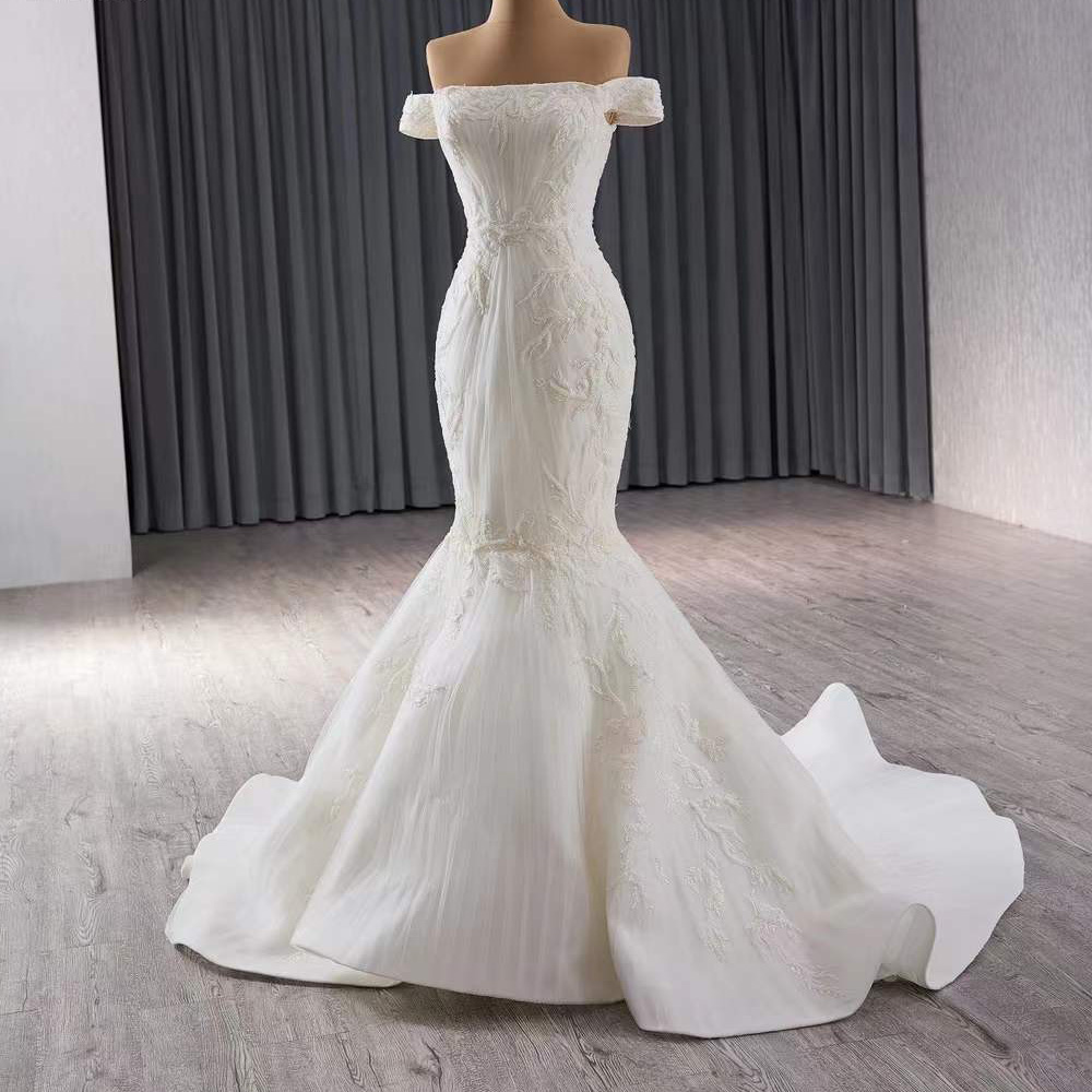 Robe de mariée sirène, sans br - Embroidery Organza avis et prix