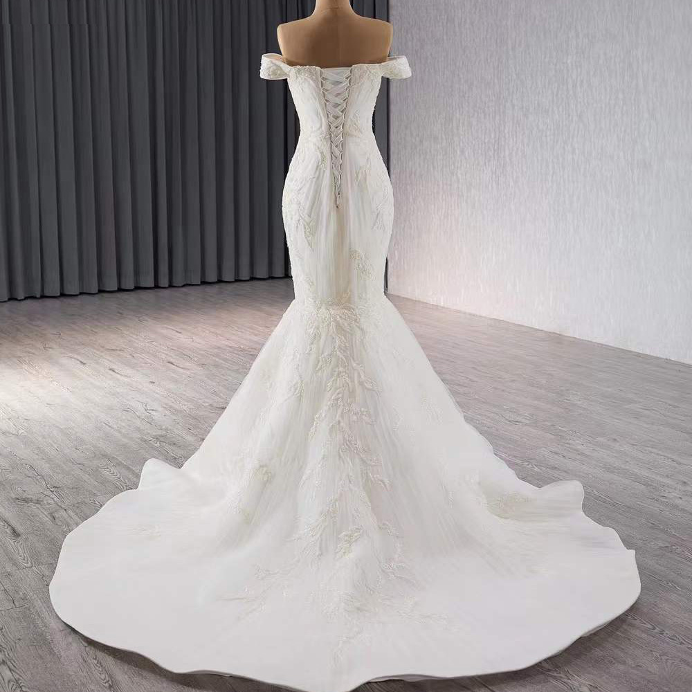 Robe de mariée sirène, sans br - Embroidery Organza avis et prix
