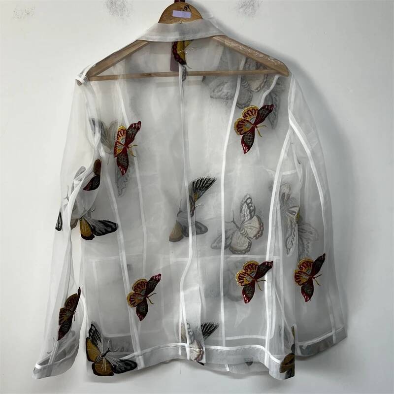 Gilet en organza brodé personn - Embroidery Organza avis et prix
