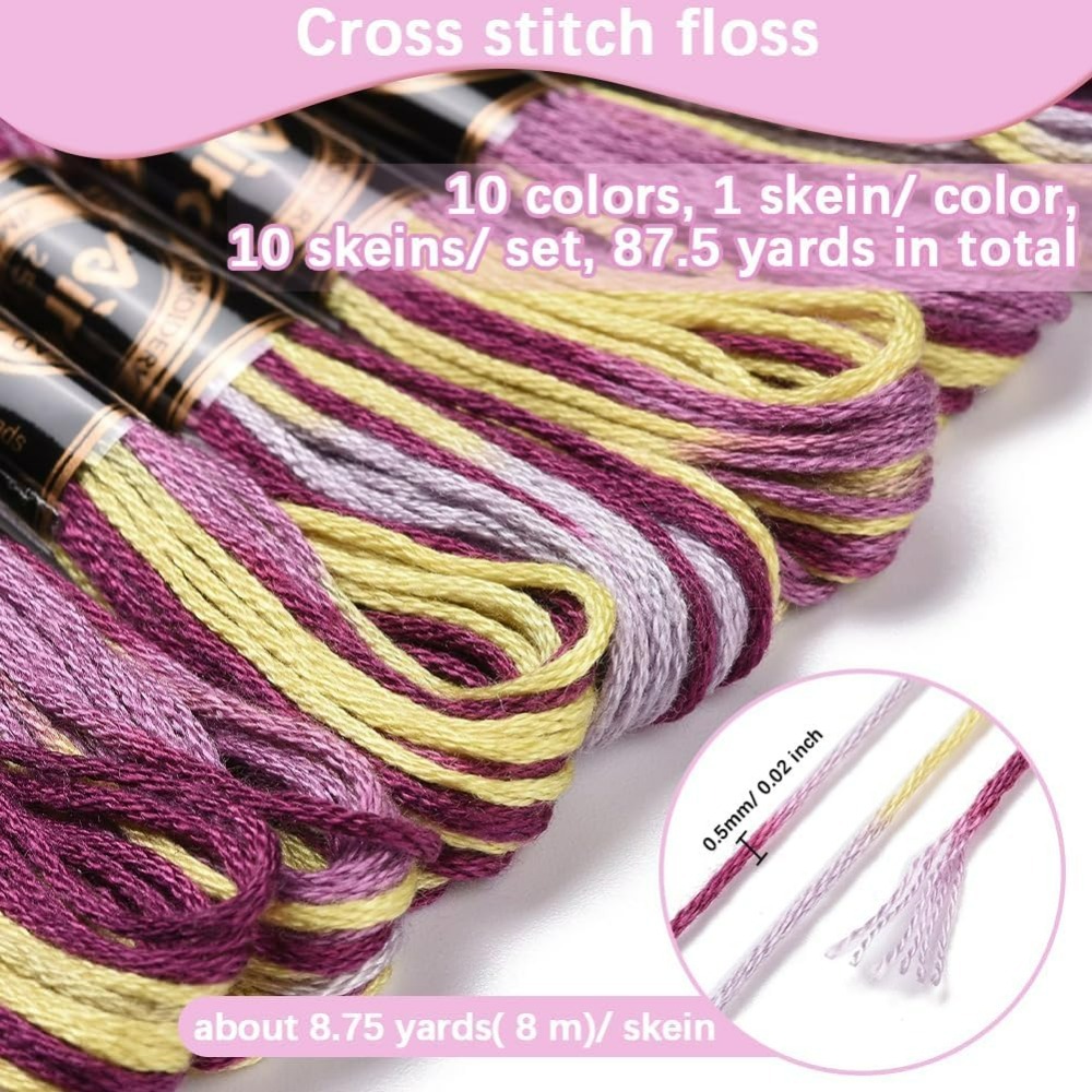 Fil à broder panaché violet, 6 - Embroidery Floss avis et prix