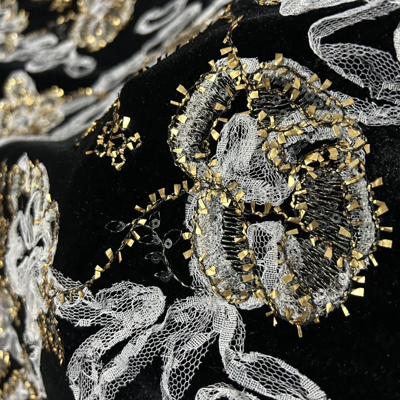 Tissu de velours brodé 3D de l - Embroidery Design 3D avis et prix