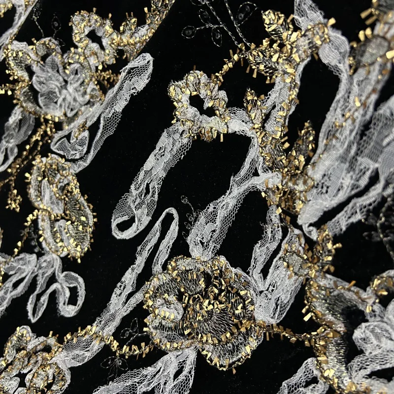Tissu de velours brodé 3D de l - Embroidery Design 3D avis et prix