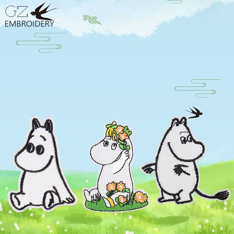 Patchs brodés Moomin mignons d - Embroidery Patches avis et prix