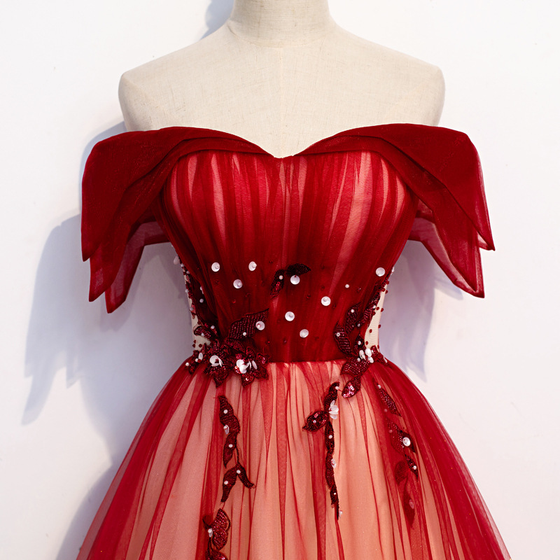 Robe de soirée longue à bretel - Embroidery Gradient avis et prix
