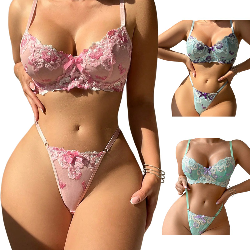 Ensemble de lingerie sexy brod - Embroidery Underwear avis et prix