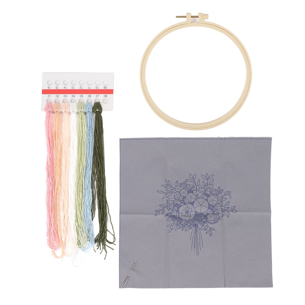 Kit de broderie imprimé avec m - Embroidery Design Patterns Flowers avis et prix