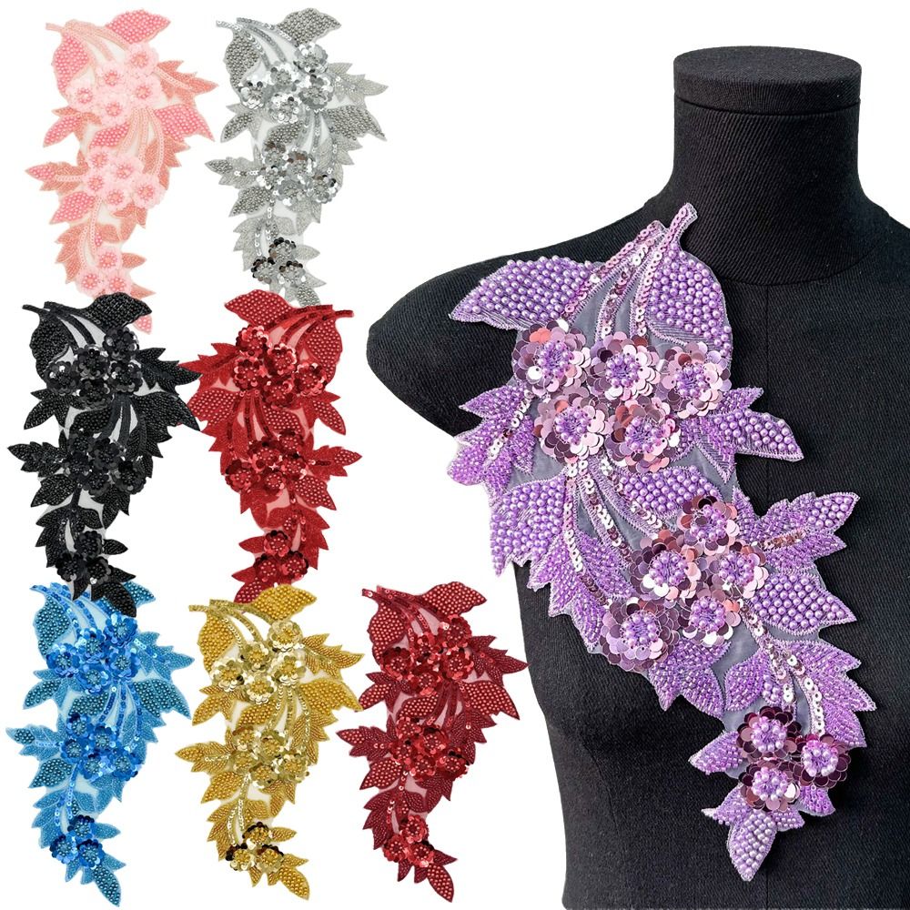 Patchs de fleurs 3D à sequins  - Embroidery Patches avis et prix