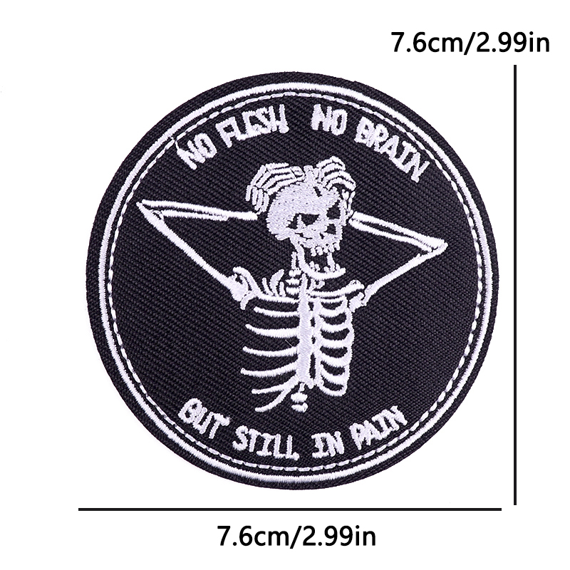 Patch brodé tête de crâne, pat - Embroidery Design 3D avis et prix