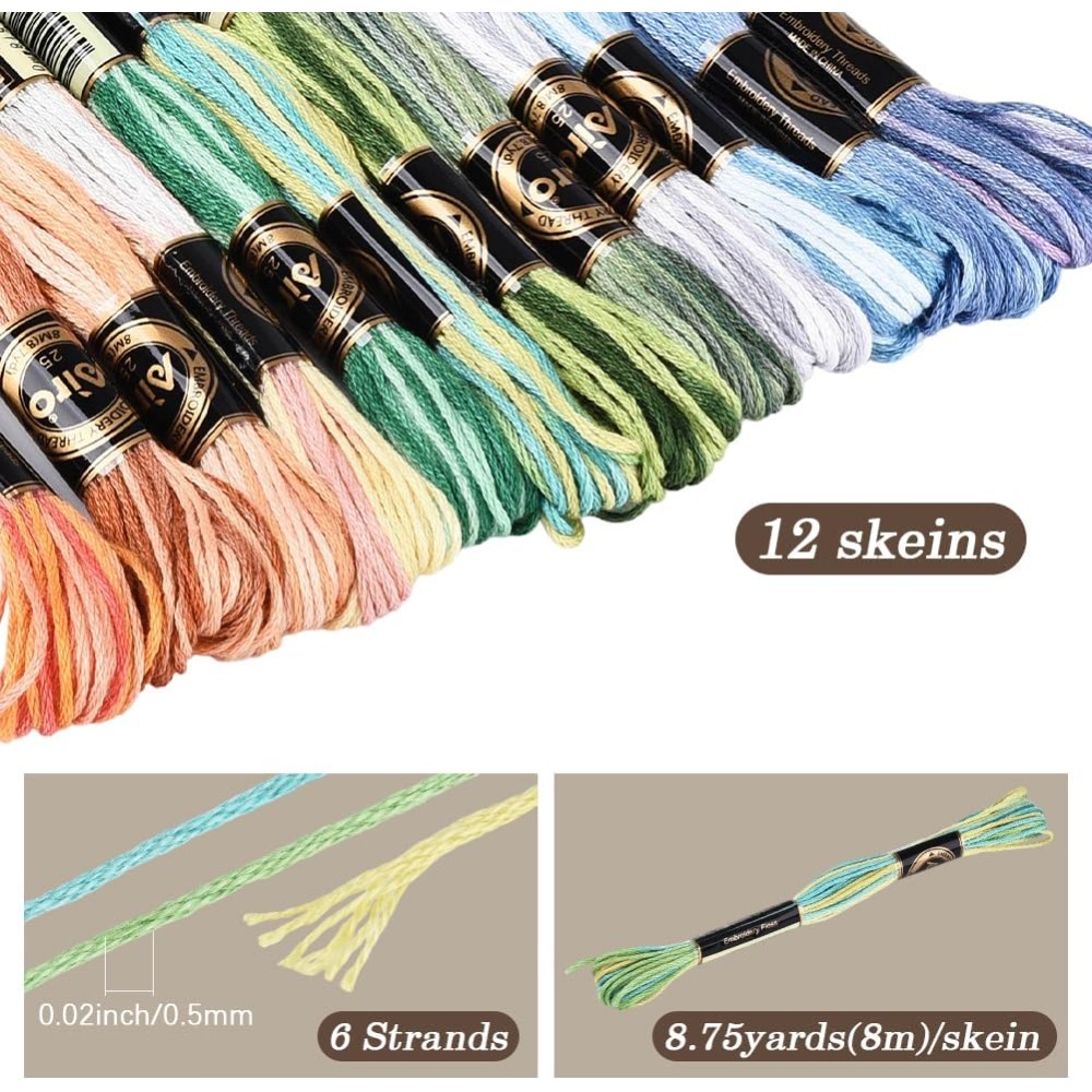 12 écheveaux de fil à broder e - Embroidery Floss avis et prix