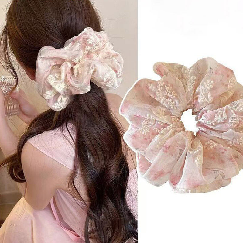 Chouchous pour cheveux en orga - Embroidery Organza avis et prix