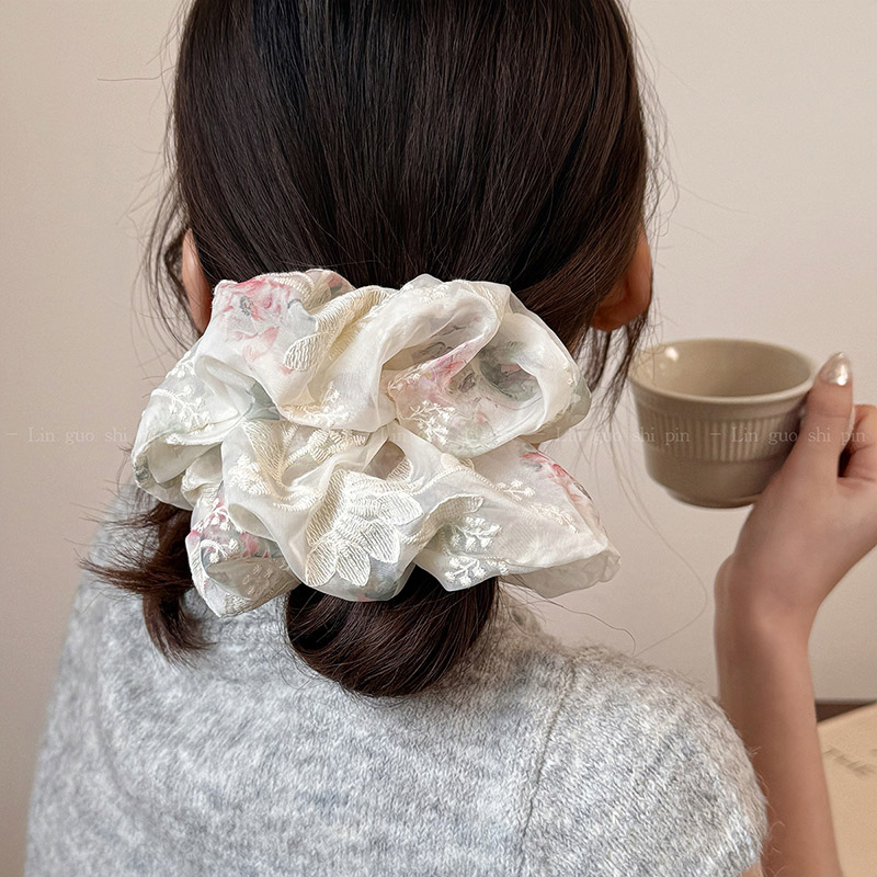 Chouchous pour cheveux en orga - Embroidery Organza avis et prix