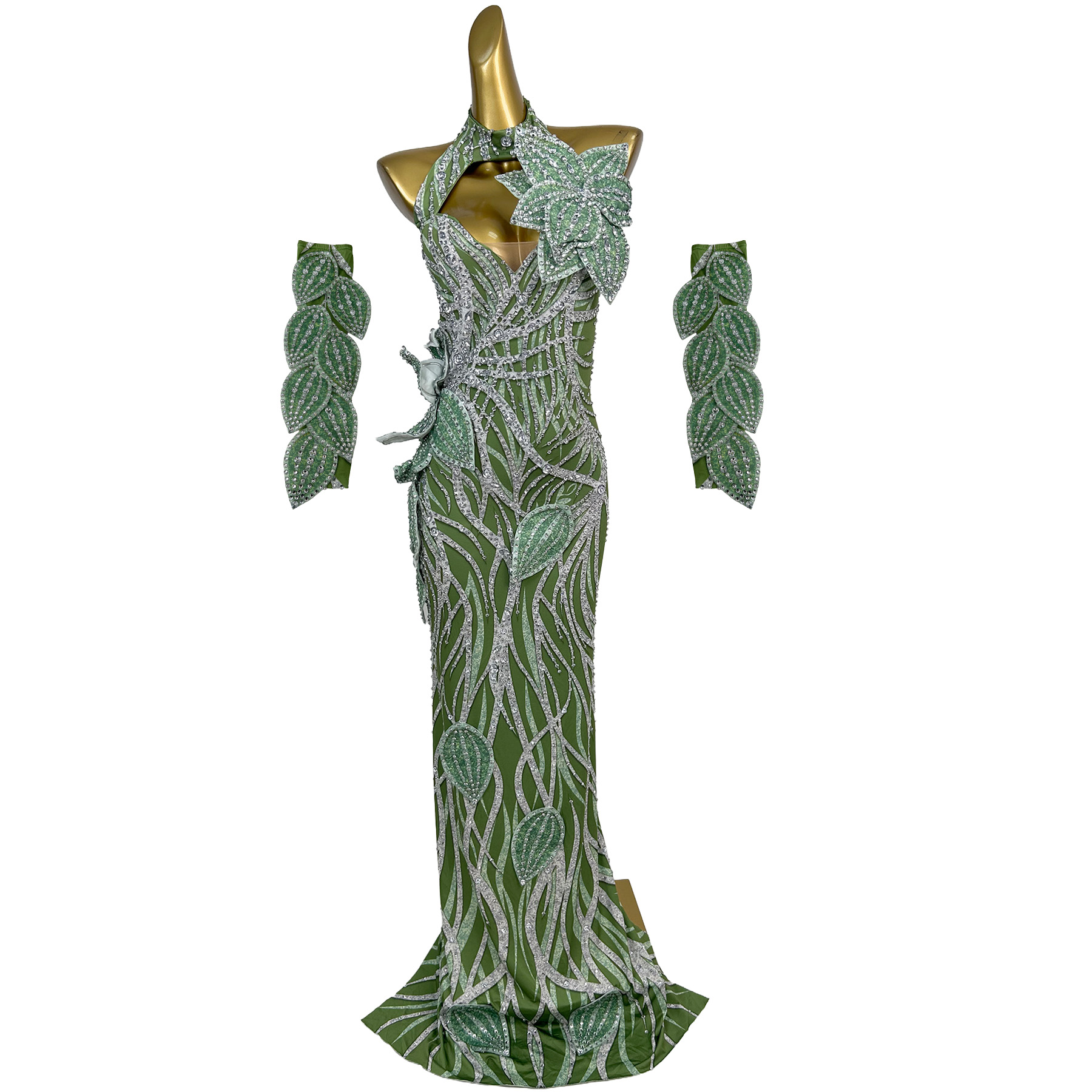 Robe de soirée vert Pianye à c - Embroidery Organza avis et prix