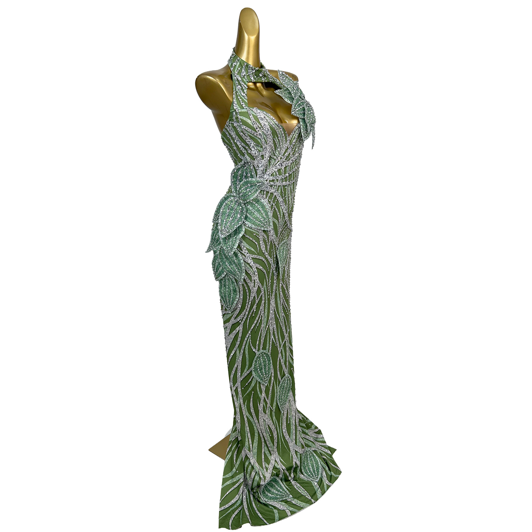 Robe de soirée vert Pianye à c - Embroidery Organza avis et prix