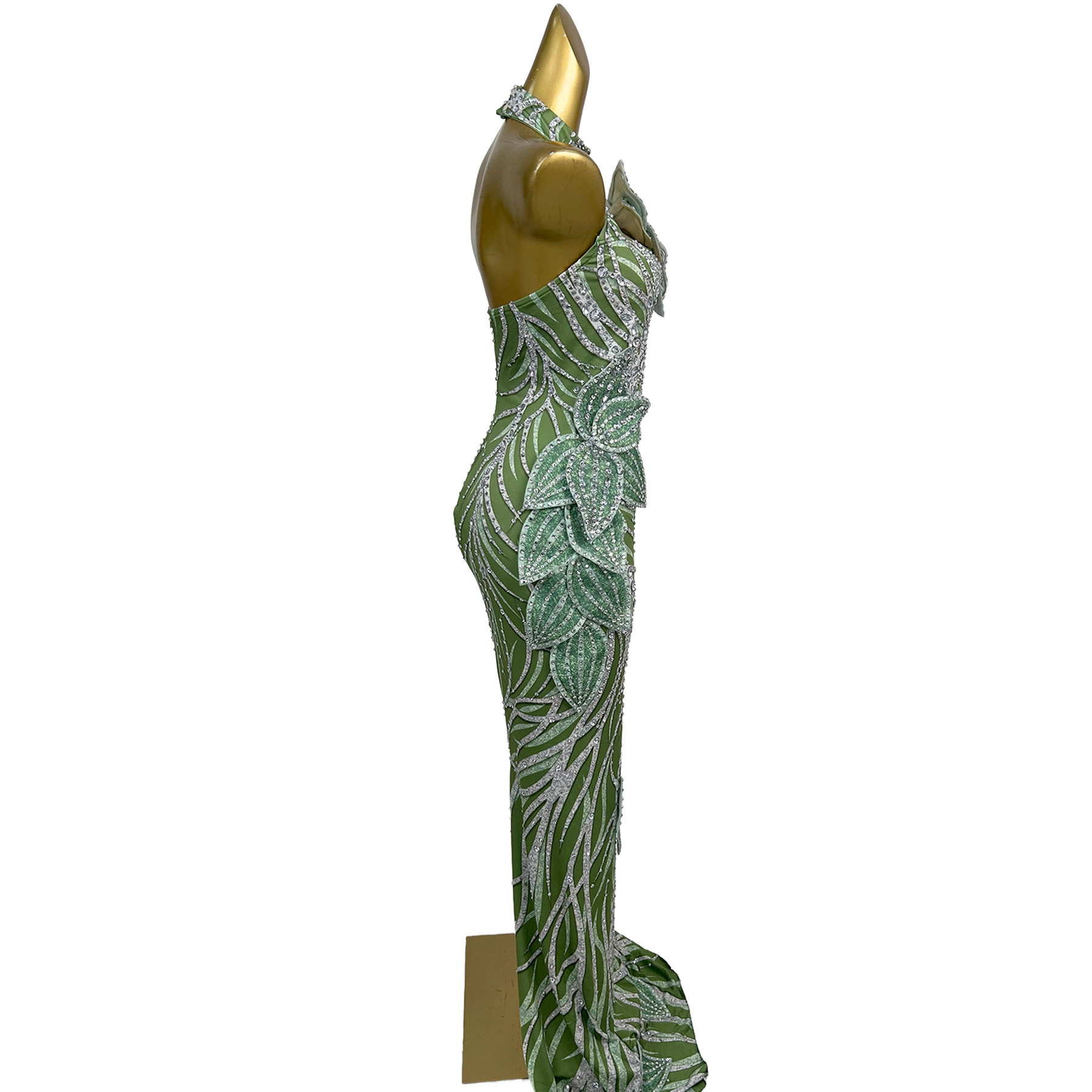 Robe de soirée vert Pianye à c - Embroidery Organza avis et prix