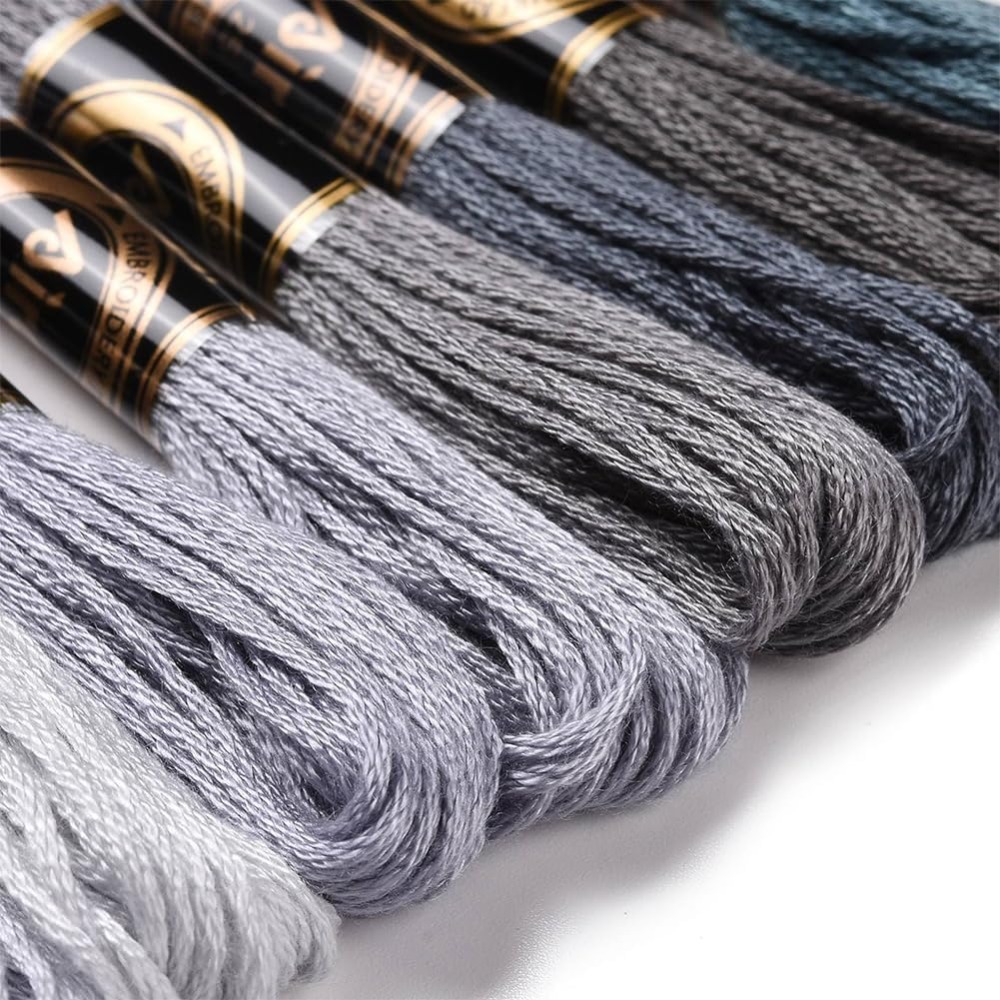 8 écheveaux 70 Yards gris Brac - Embroidery Floss avis et prix