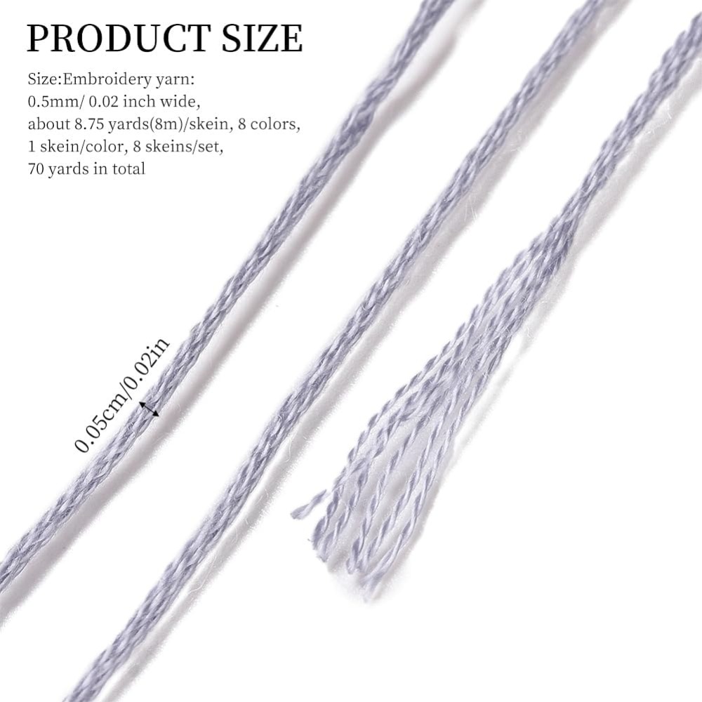 8 écheveaux 70 Yards gris Brac - Embroidery Floss avis et prix