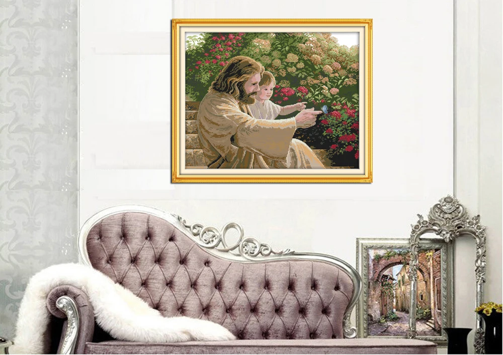 Joie dimanche jésus et un enfa - Embroidery Jesus avis et prix