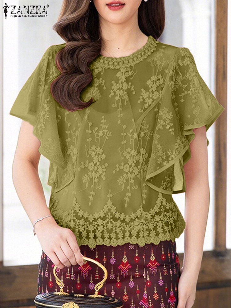 ZANZEA femmes broderie Blouse  - Embroidery Jersey avis et prix