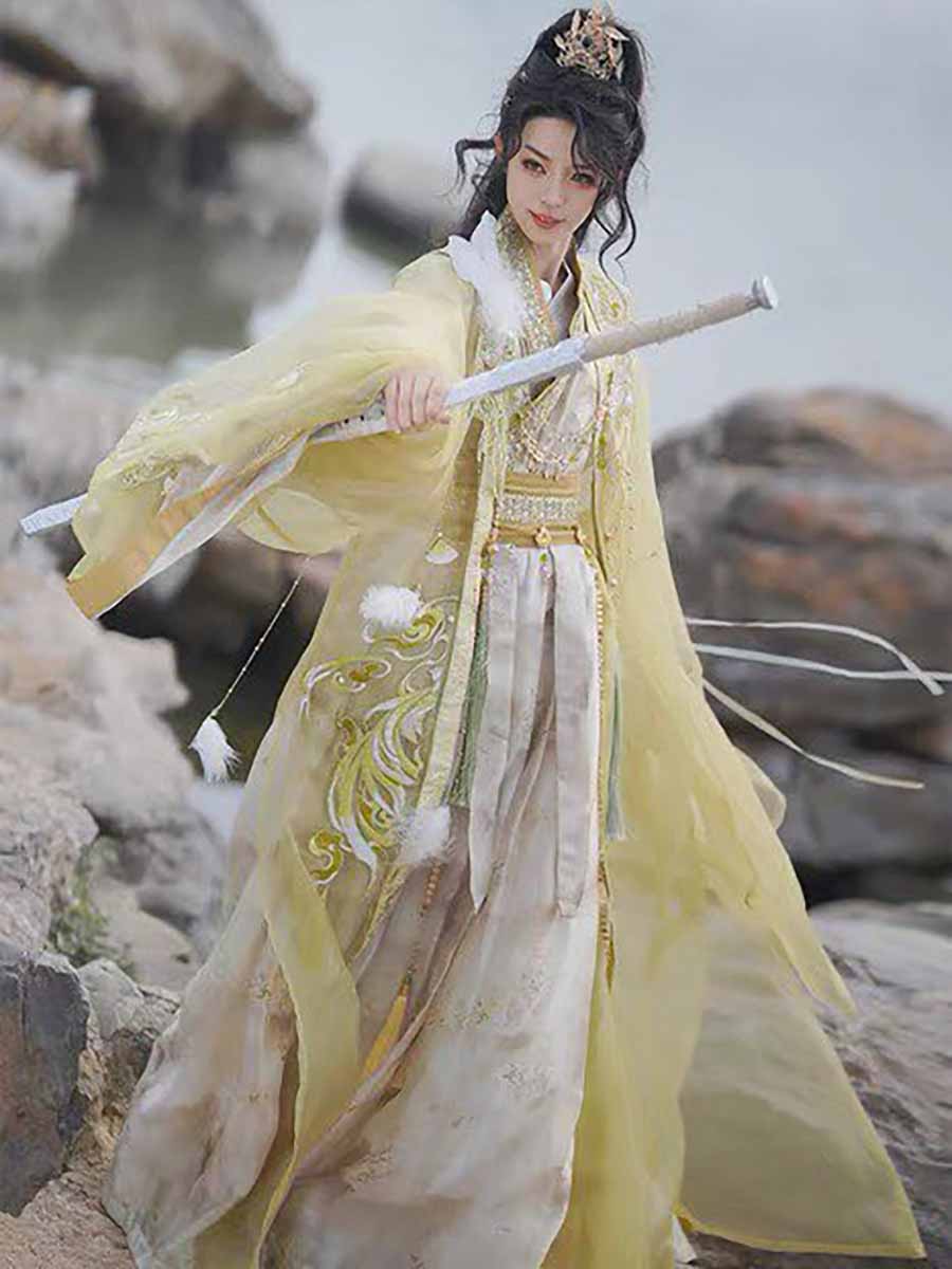 Tenue Hanfu de l'épée-femme Wu - Embroidery Gradient avis et prix