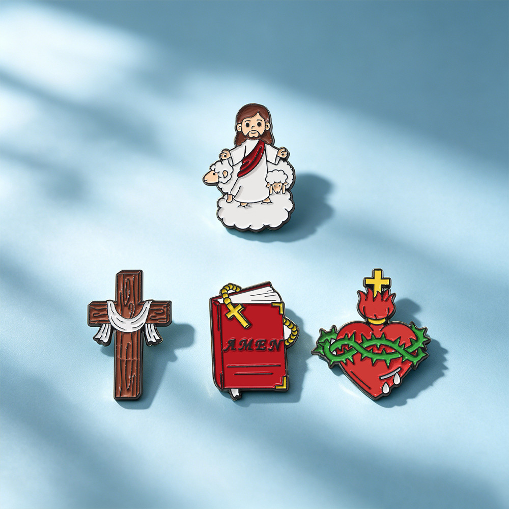 Broche en émail et épinglette  - Embroidery Jesus avis et prix