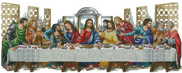 Dernière cène jésus kit de cou - Embroidery Jesus avis et prix