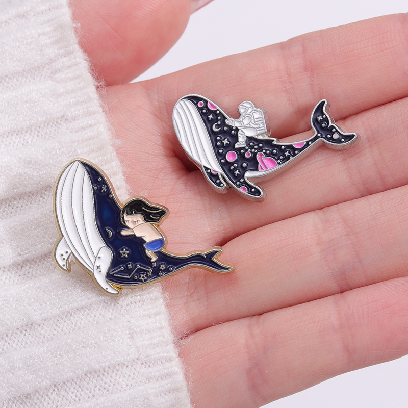 Broche en émail de baleine mar - Embroidery Whale avis et prix