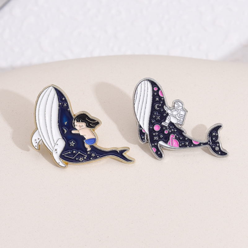 Broche en émail de baleine mar - Embroidery Whale avis et prix