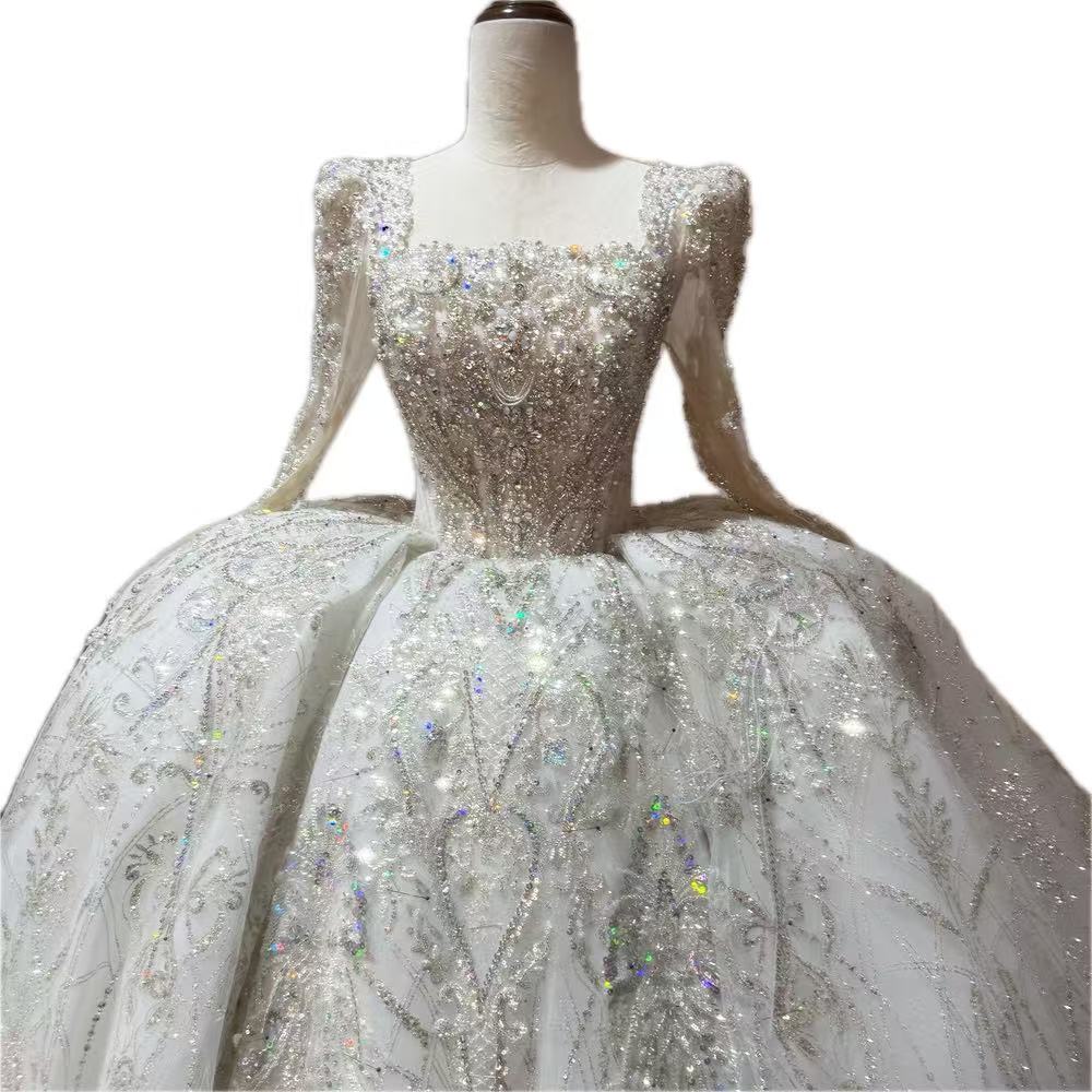 Robe Boda robe civile col carr - Embroidery Organza avis et prix