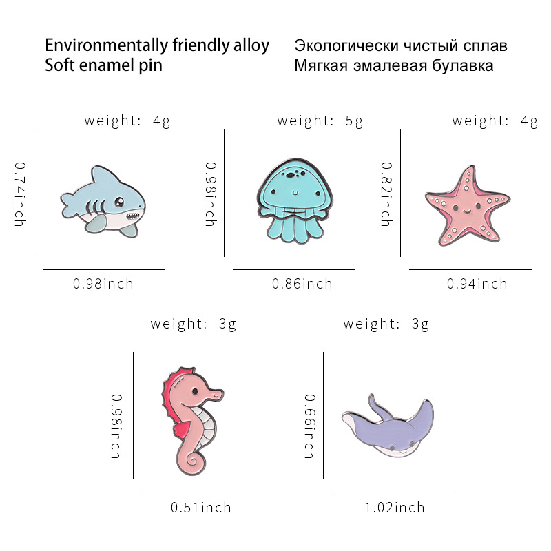Lot de Broches Émaillées Anima - Embroidery Whale avis et prix