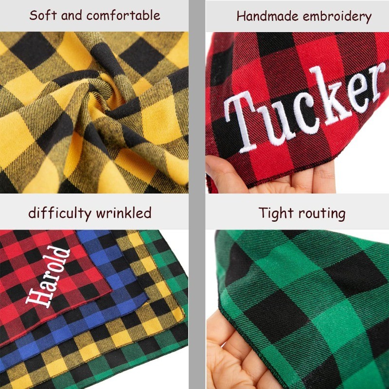 Bandana pour chien brodé avec  - Embroidery Name avis et prix