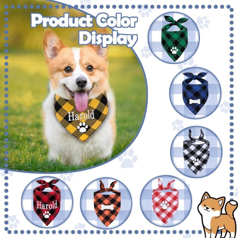 Bandana pour chien brodé avec  - Embroidery Name avis et prix