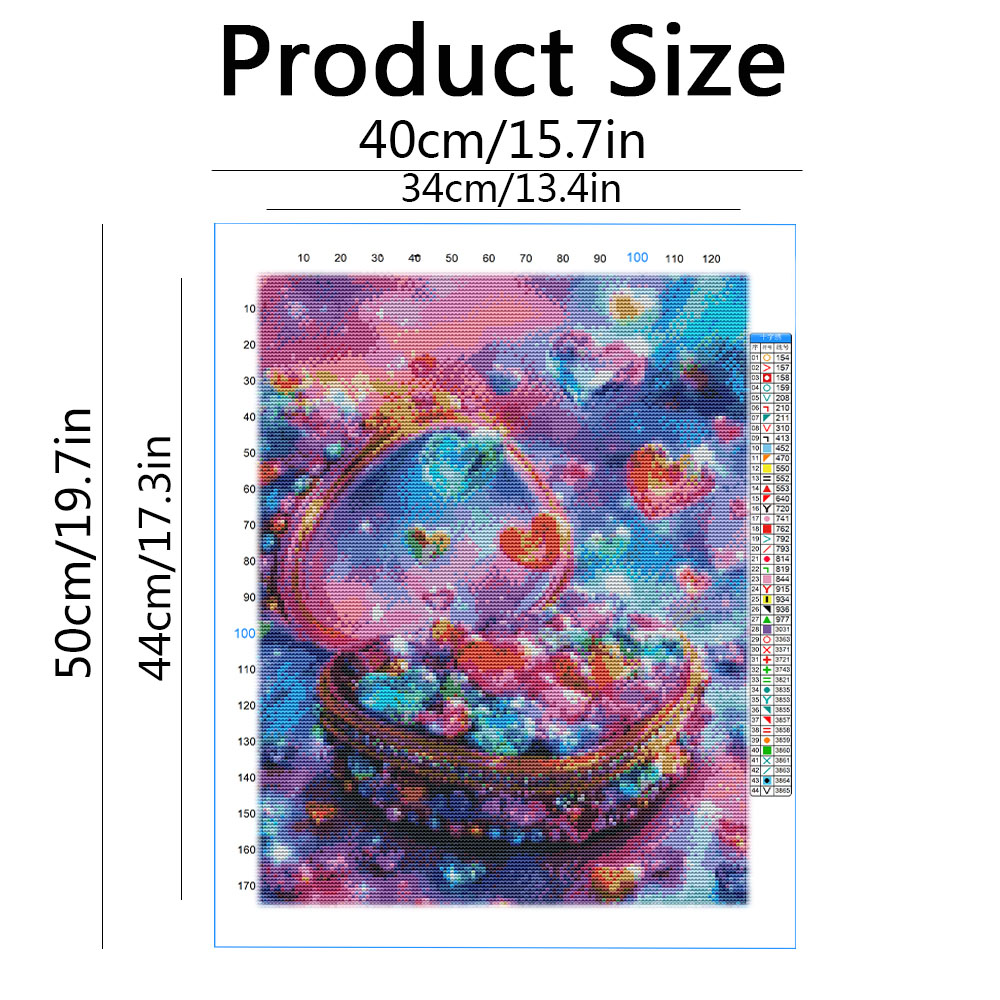Kits de broderie, motifs Cœur, - Embroidery Guide Paper avis et prix