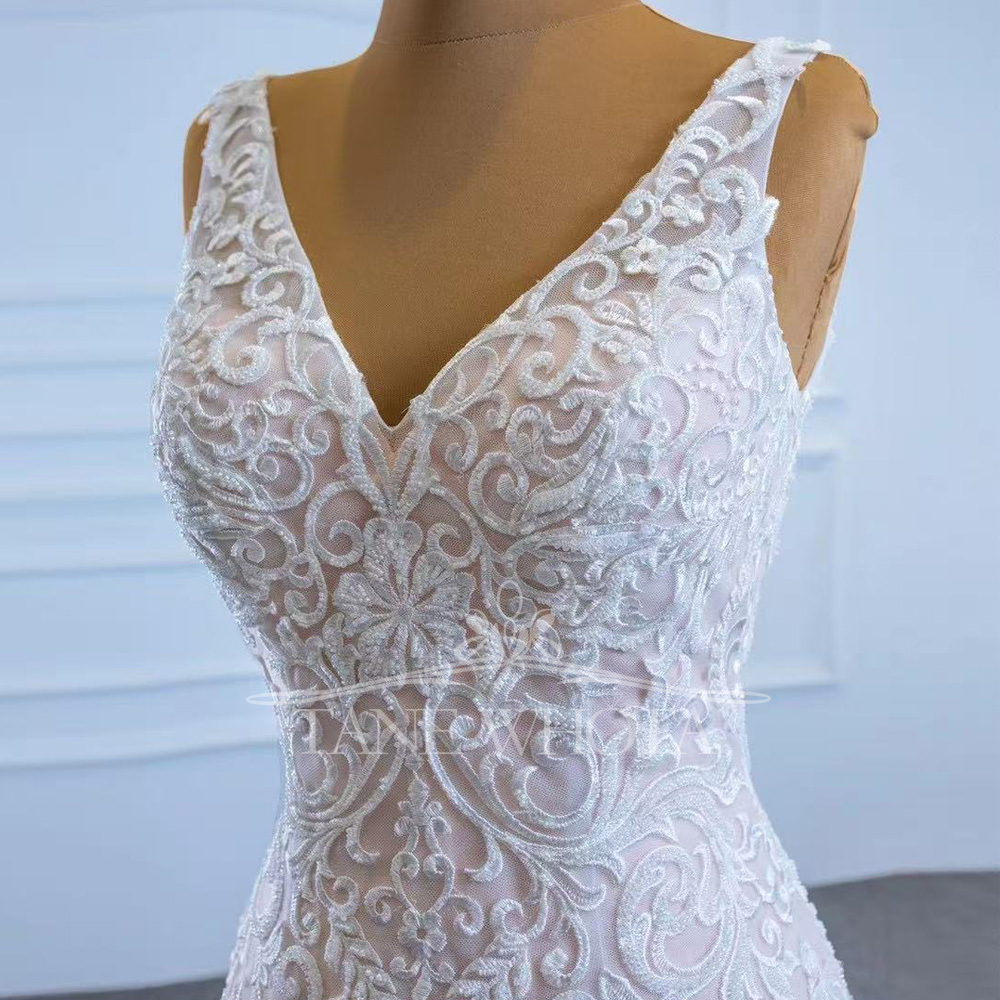 Robe de mariée civile, bretell - Embroidery Organza avis et prix