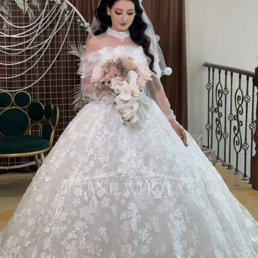 Robe de mariée de luxe à paill - Embroidery Organza avis et prix